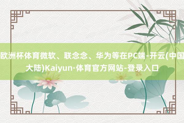 欧洲杯体育微软、联念念、华为等在PC端-开云(中国大陆)Kaiyun·体育官方网站-登录入口